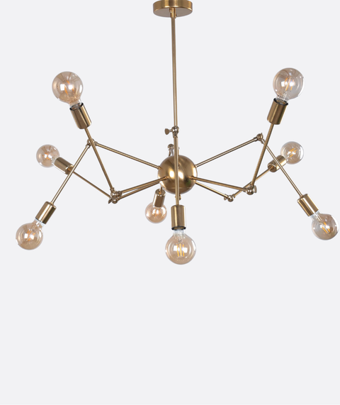 Modern Gold Industrial Ceiling Chandelier