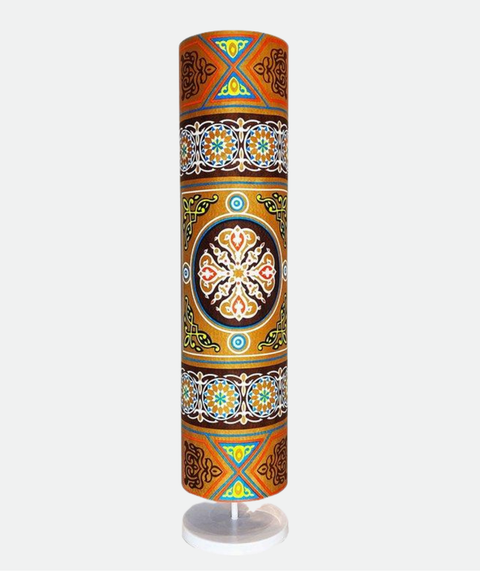 Printed Cylindrical Shade Floor Lamp