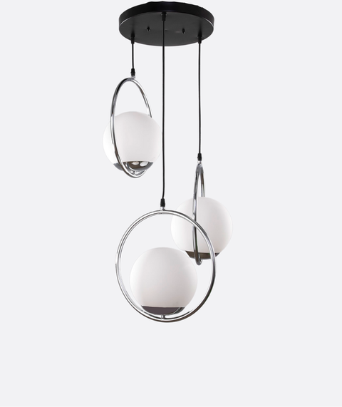 Modern Silver Triple pendant