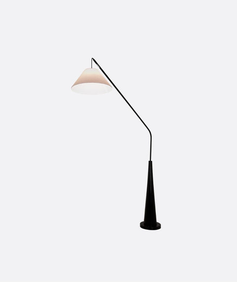 Industrial Black & White Floor Lamp