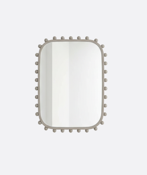 Rectangular Metal Beaded Wall Mirror