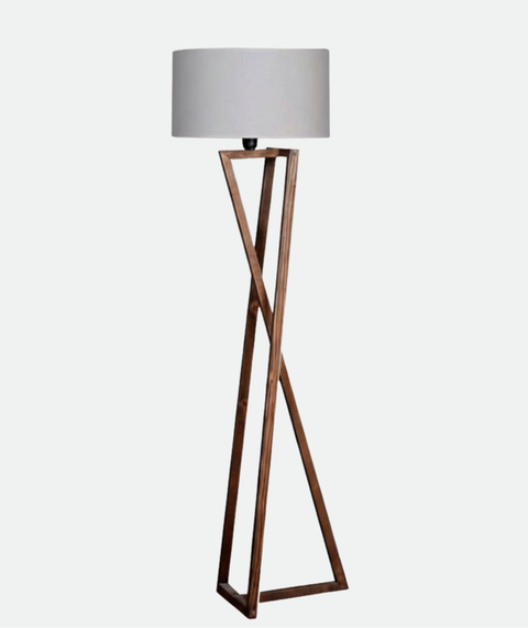 Stylish White & Biege Tripod Floor Lamp