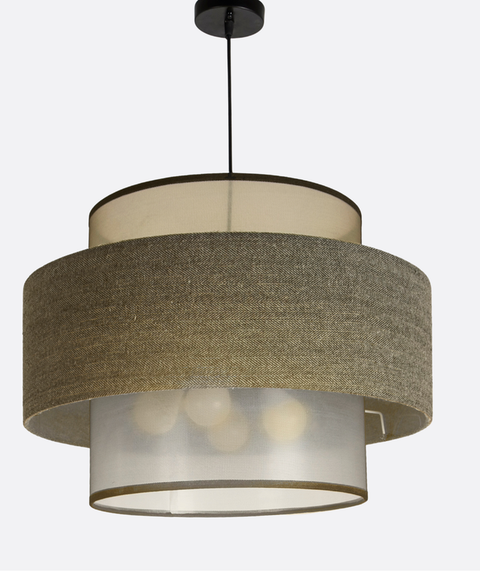 Transparent With Linen Pendant Ceiling