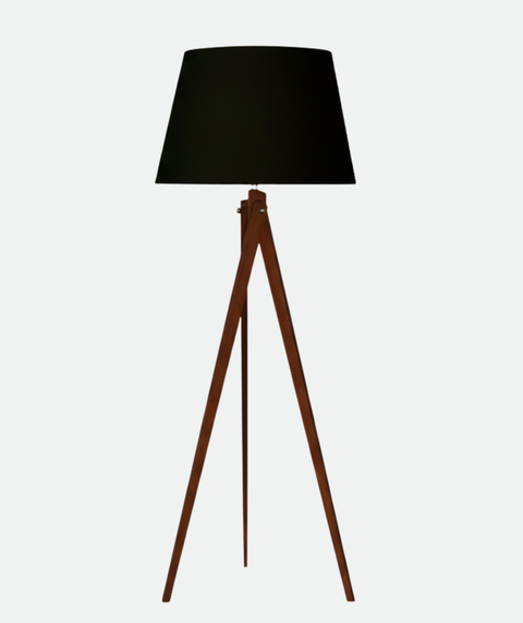Boho Black Tripod Floor Lamp