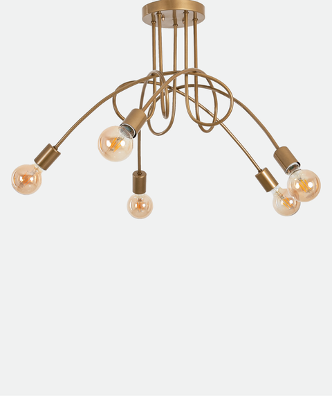 Industrial Gold Branched Chandelier