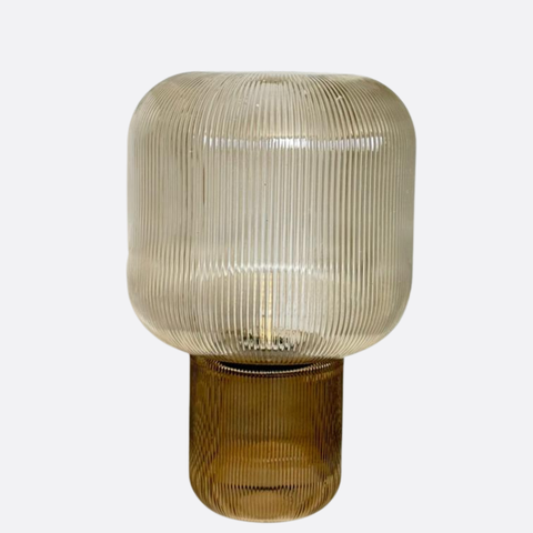 Modern Ribbed Glass Ambient Table Lamp