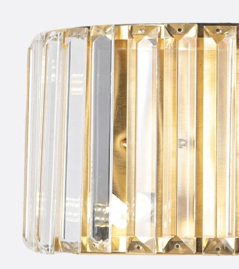 Crystal Glass Flush-Mounted Wall Light