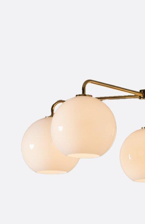 Contemporary Glass Ball Branched Chandelier