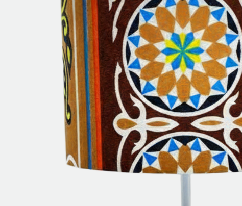 Printed Shaded Table Lamp