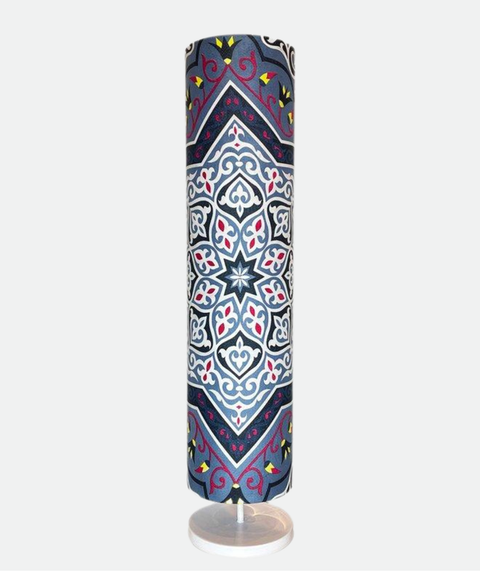 Printed Cylindrical Shade Floor Lamp