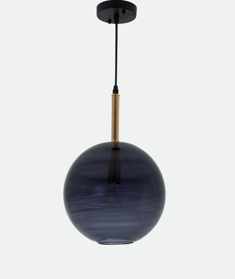 Modern Smoky Glass Globe Pendant Light