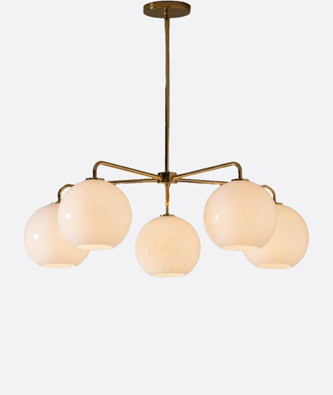 Contemporary Glass Ball Branched Chandelier