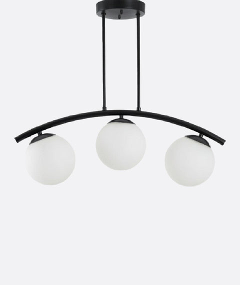 Modern Black Double Pendant