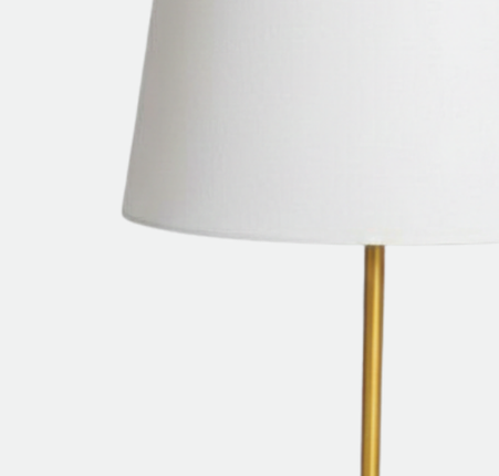 Elegant Gold Table Lamp with Cotton Shade