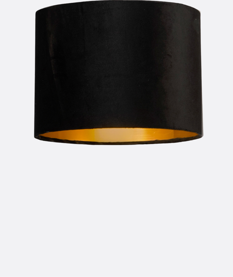 Elegant Black Pendant Lamp with Golden Interior