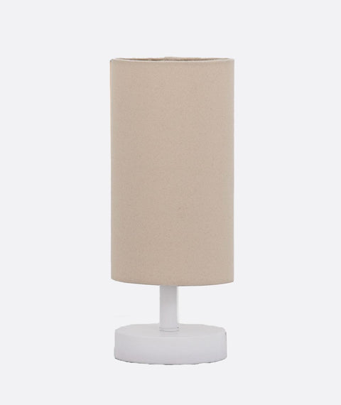 Modern Light Beige Cylinder Table Lamp