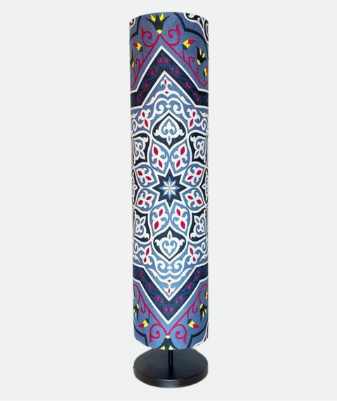 Printed Cylindrical Shade Floor Lamp
