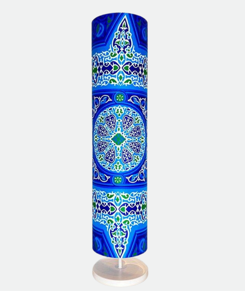 Printed Cylindrical Shade Floor Lamp