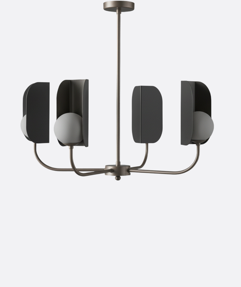 Modern Grey Branched Chandelier