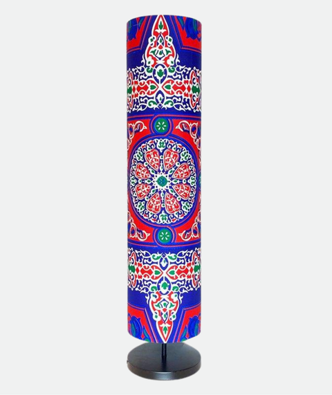 Printed Cylindrical Shade Floor Lamp