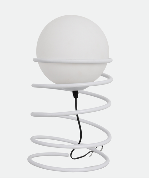 Colorful White Coil Table Lamp
