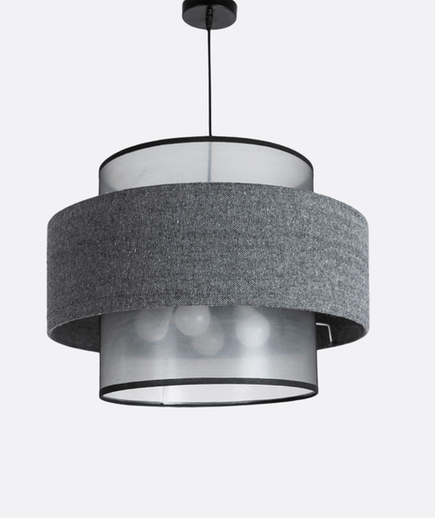 Ceiling Gray Linen Single Pendant
