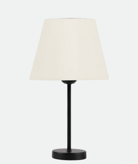 Set of 2 Modern Table Lamps with Fabric Shades
