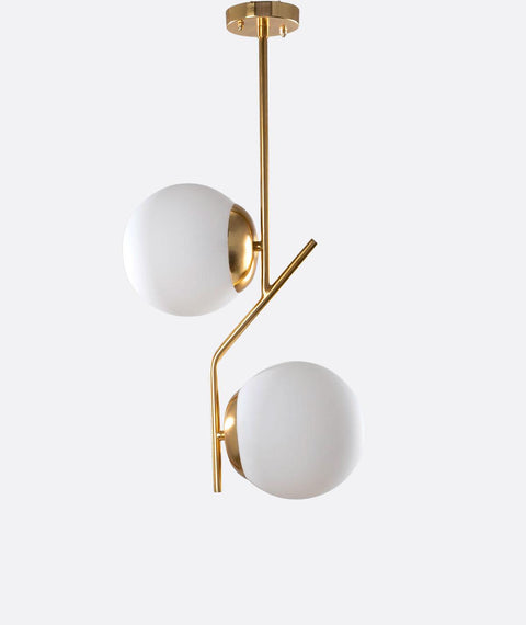 Contemporary Gold Double Pendant