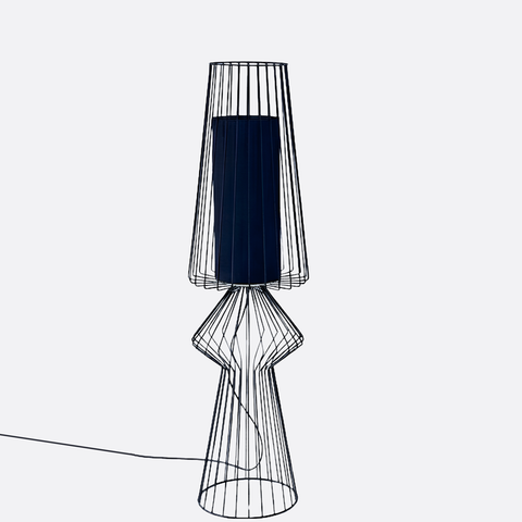 Minimalist Dark Blue Wires Floor Lamp