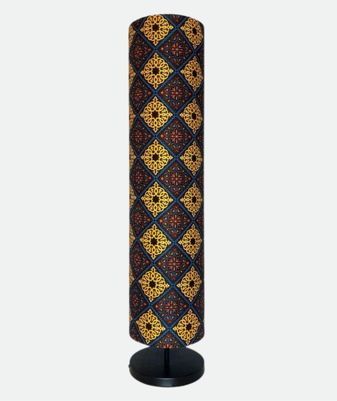 Printed Cylindrical Shade Floor Lamp