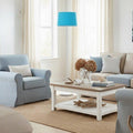 Modern White And Blue Torchiere