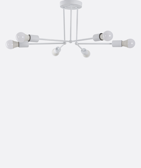 white branching chandelier