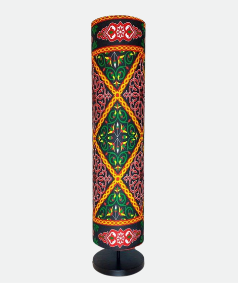 Printed Cylindrical Shade Floor Lamp