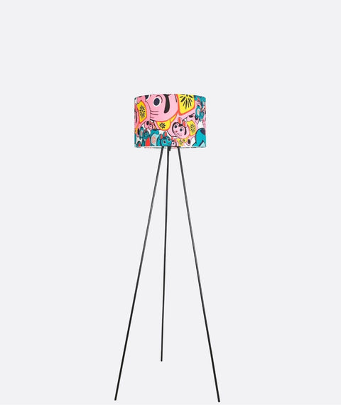 Colorful Tripod Floor Lamp