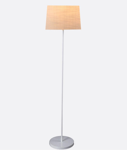 Modern White And Beige Torchiere