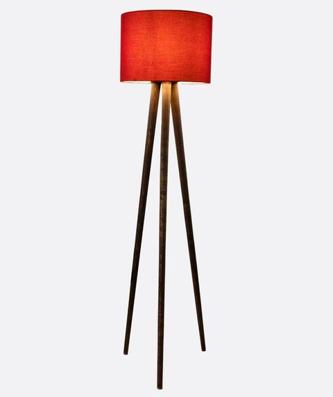 Boho Red Tripod Floor Lamp
