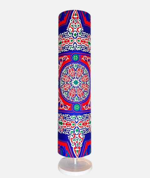 Printed Cylindrical Shade Floor Lamp