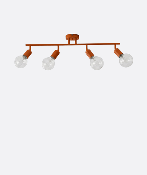 Minimalist Orange Track Ceiling Lamp