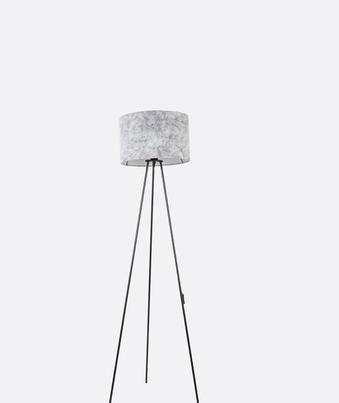 Modern Tripod Floor Lamp with Leather Shade