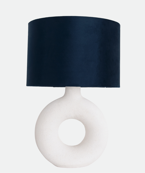 Boho Navy Shaded Table Lamp
