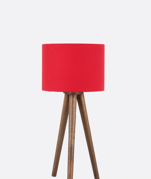 Modern Red Tripod Table Lamp.