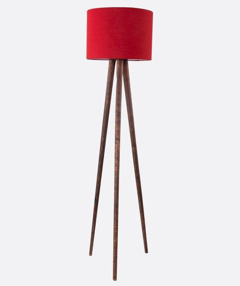 Boho Red Tripod Floor Lamp
