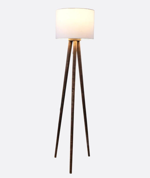 Boho White Tripod Floor Lamp