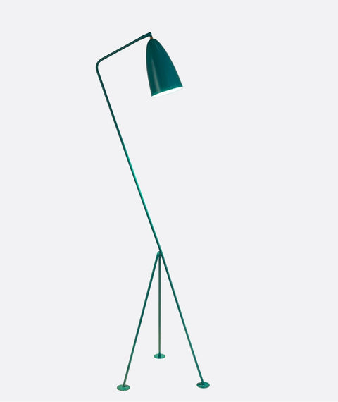 Modern Turquoise Tripod Floor Lamp