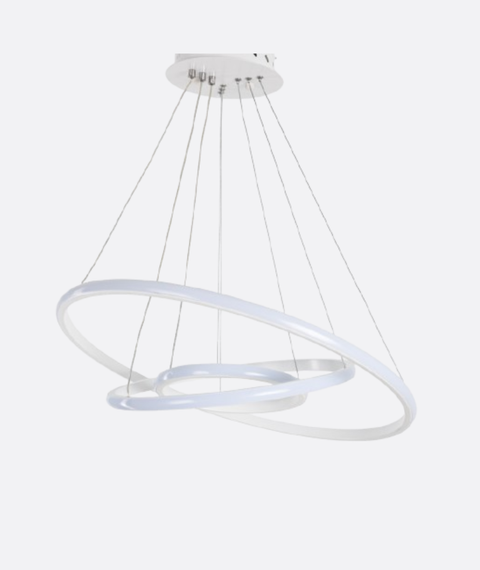 Modern White LED Spiral Chandelier