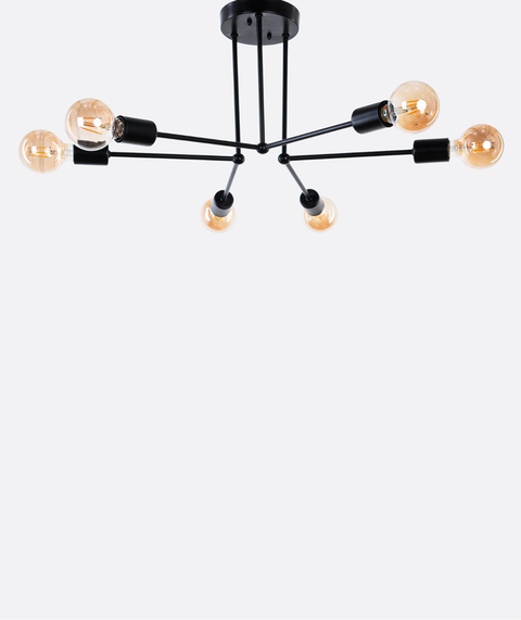 Black Modern Branched  Chandelier