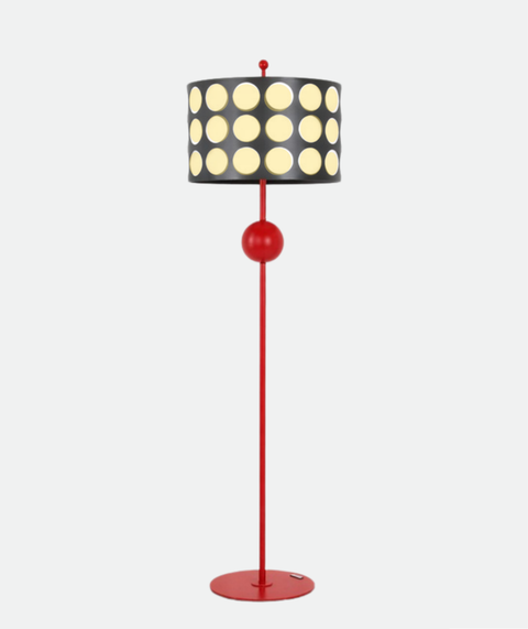 Modern Black & Red Floor Lamp