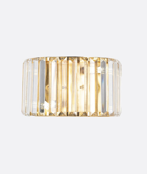 Crystal Glass Flush-Mounted Wall Light
