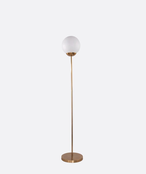 Elegant Golden Floor Lamp with Glass Ball