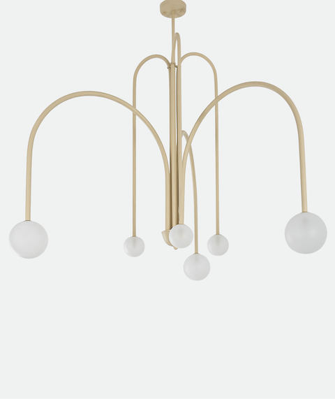 Modern Biege Branched Chandelier